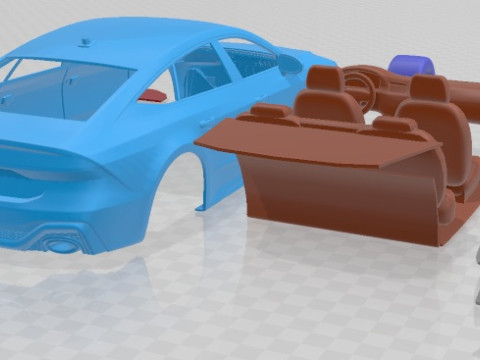 Audi R7 Sportback 2020 Printable Car Model do druku 3D