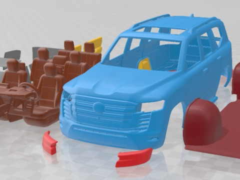 Toyota Land Cruiser 300 2022 V2 Printable Car 3D 프린트 모델