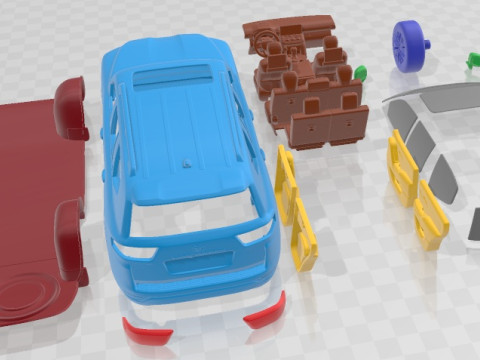 Toyota Land Cruiser 300 2022 V2 Printable Car 3D 프린트 모델