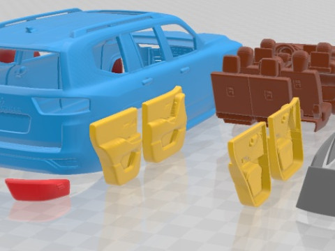 Toyota Land Cruiser 300 2022 V2 Printable Car 3D 프린트 모델