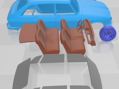 Renault 16 TX Printable Car Model do druku 3D