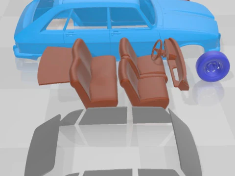 Renault 16 TX Printable Car 3D Print Model