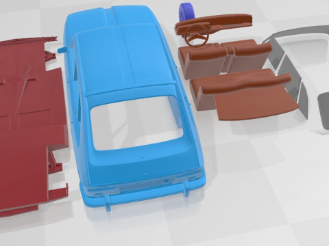 Renault 16 TX Printable Car Model do druku 3D