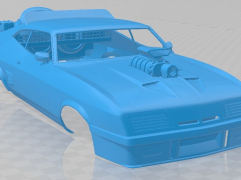 Falcon 1973 Mad Max Interceptor Printable Body Car Modelo de impresión 3D
