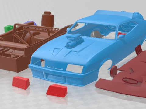 Falcon 1973 Mad Max Interceptor Printable Car 3D Baskı Modeli