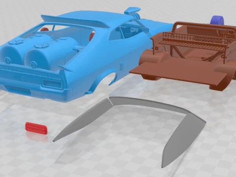 Falcon 1973 Mad Max Interceptor Printable Car 3D Print Model