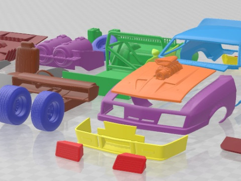 Falcon 1973 Mad Max Interceptor Printable Car 3D Print Model