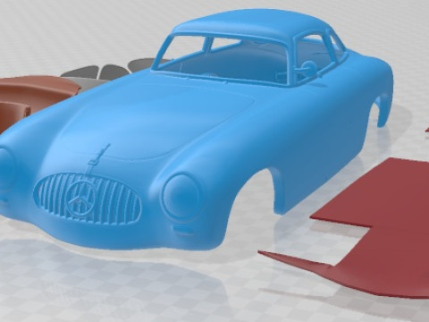 Mercedes Benz SL Class 1952 Printable Car Model Cetak 3D