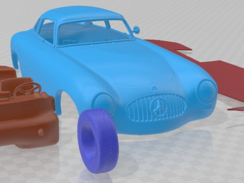 Mercedes Benz SL Class 1952 Printable Car 3D 프린트 모델