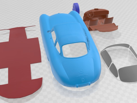 Mercedes Benz SL Class 1952 Printable Car 3D 프린트 모델