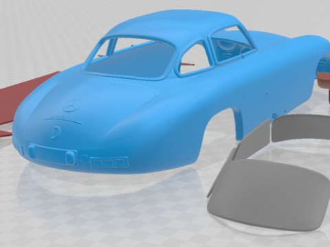 Mercedes Benz SL Class 1952 Printable Car 3D 프린트 모델