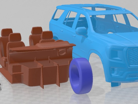 GMC Yukon Denali 2021 Printable Car Model Cetak 3D