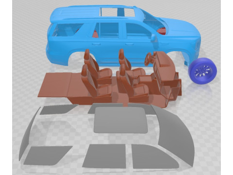 GMC Yukon Denali 2021 Printable Car Model Cetak 3D
