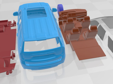 GMC Yukon Denali 2021 Printable Car Model Cetak 3D