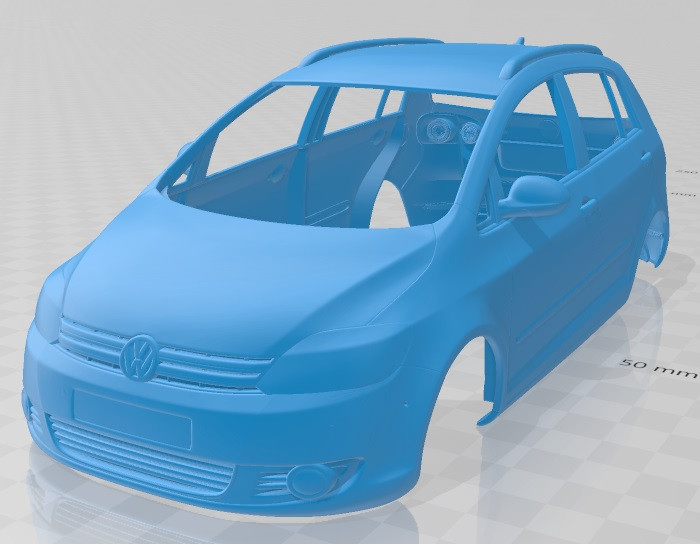 Volkswagen Golf Plus 2011 Printable Body Car Model Cetak 3D .c4d .max .obj .3ds .fbx .stl .blend