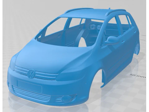 Volkswagen Golf Plus 2011 Carrosserie Imprimable Modèles 3D en vedette
