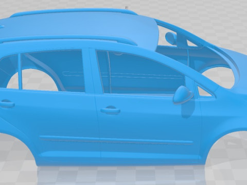 Volkswagen Golf Plus 2011 Printable Body Car Model Cetak 3D