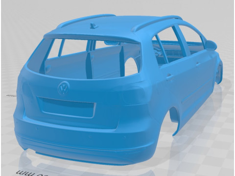 Volkswagen Golf Plus 2011 Printable Body Car Model Cetak 3D