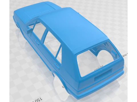 Volkswagen Golf Mk2 5 Door 1983 Printable Body Car 3D Print Model