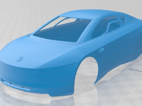 Volkswagen XL1 2014 Printable Body Car 3D Print Model