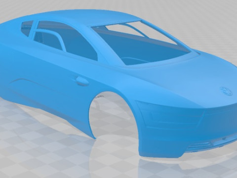 Volkswagen XL1 2014 Printable Body Car 3D Druckmodell