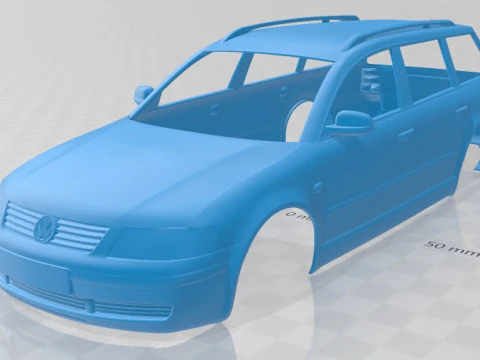 वोक्सवैगन पसाट वेरिएंट 1997 प्रिंट करने योग्य बॉडी कार 3D प्रिंट मॉडल