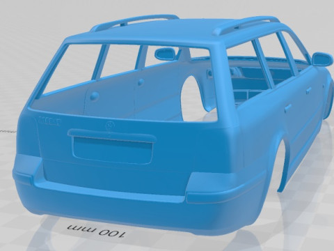 Volkswagen Passat Variant 1997 Printable Body Car Modello di stampa 3D