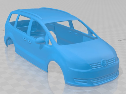 Volkswagen Sharan 2016 Printable Body Car 3D-printmodel