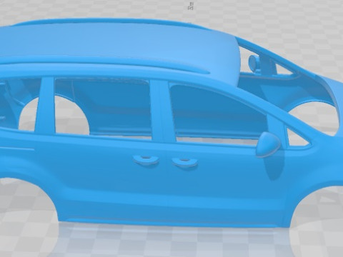 Volkswagen Sharan 2016 Printable Body Car 3D-printmodel