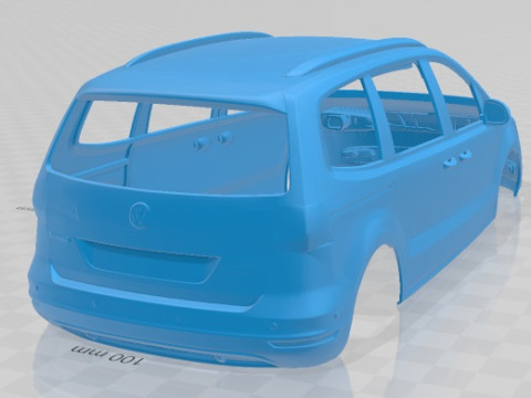 Volkswagen Sharan 2016 Printable Body Car 3D-printmodel