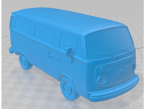 Volkswagen Transporter T2 1972 Printable Van 3D प्रिंट मॉडल