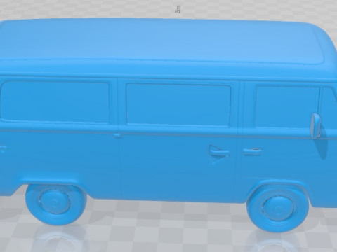 Volkswagen Transporter T2 1972 Printable Van 3D प्रिंट मॉडल