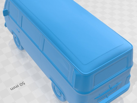 Volkswagen Transporter T2 1972 Printable Van 3D प्रिंट मॉडल