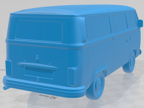 Volkswagen Transporter T2 1972 Printable Van 3D प्रिंट मॉडल