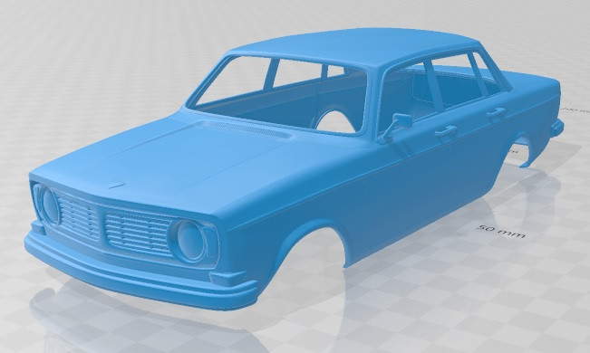 Volvo 144 Sedan 1967 Printable Body Car 3D Принт Модель .c4d .max .obj .3ds .fbx .stl .blend 
