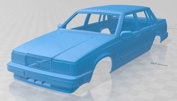 Volvo 744 Sedan 1985 Printable Body Car 3D Принт Модель .c4d .max .obj .3ds .fbx .stl .blend
