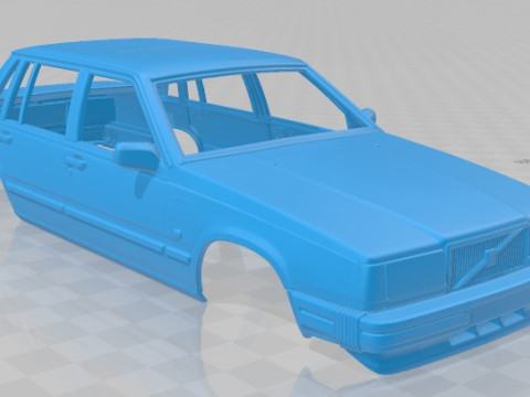 Volvo 744 Sedan 1985 Printable Body Car 3D Принт Модель