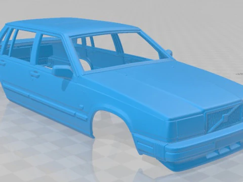 Volvo 744 Sedan 1985 Printable Body Car 3D Print Model