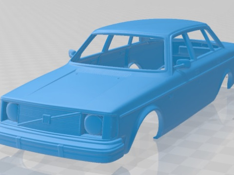 Volvo 244 Sedan 1975 Printable Body Car 3D 打印模型