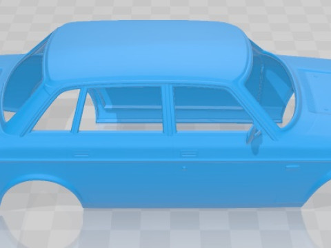 Volvo 244 Sedan 1975 Printable Body Car Modello di stampa 3D