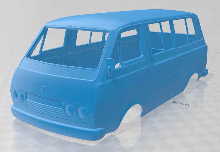 Toyota Hiace 1967 Printable Body Van 3D Print Model .c4d .max .obj .3ds .fbx .stl .blend 