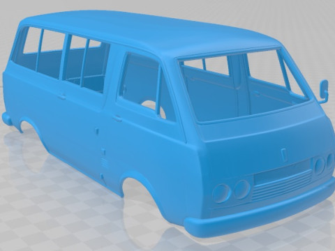 Toyota Hiace 1967 Printable Body Van Model Cetak 3D
