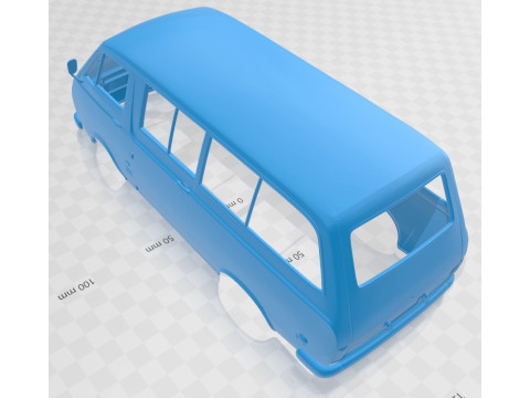 Toyota Hiace 1967 Printable Body Van Model Cetak 3D