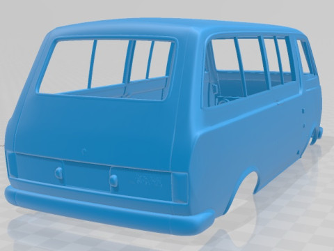 Toyota Hiace 1967 Printable Body Van Model Cetak 3D