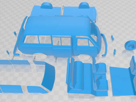 Toyota Hiace 1967 Printable Van 3D Принт Модель