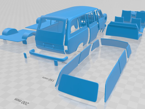 Toyota Hiace 1967 Printable Van 3D Принт Модель