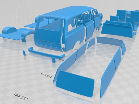 Toyota Hiace 1967 Printable Van 3D Print Model
