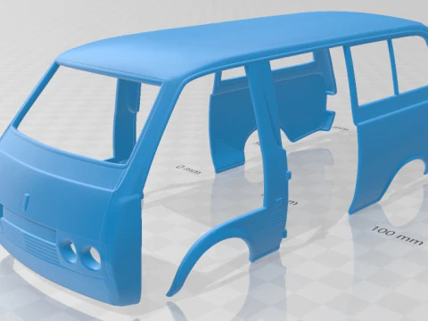 Toyota Hiace 1967 Printable Van 3D Print Model