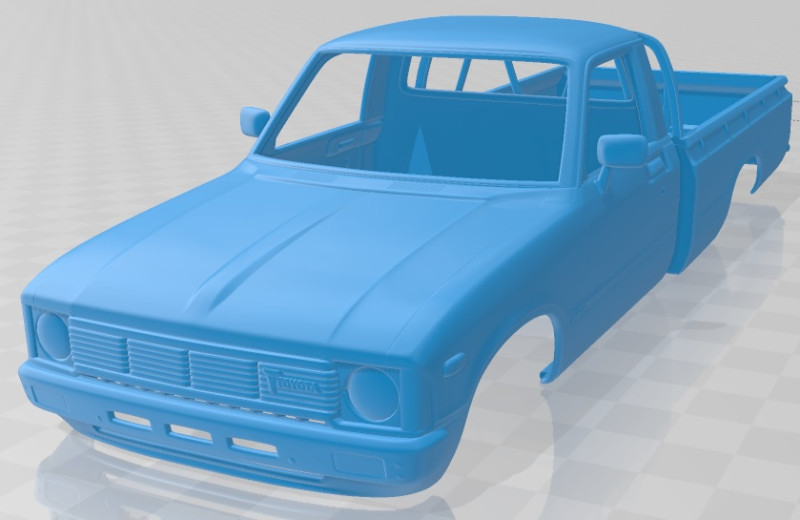 Toyota Hilux Regular Cab 1978 Printable Body Car Modello di stampa 3D .c4d .max .obj .3ds .fbx .stl .blend