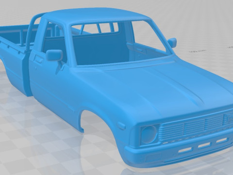 Toyota Hilux Regular Cab 1978 Printable Body Car Modello di stampa 3D